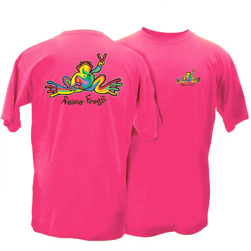 Peace Frogs Adult Retro Frog Short Sleeve T-Shirt