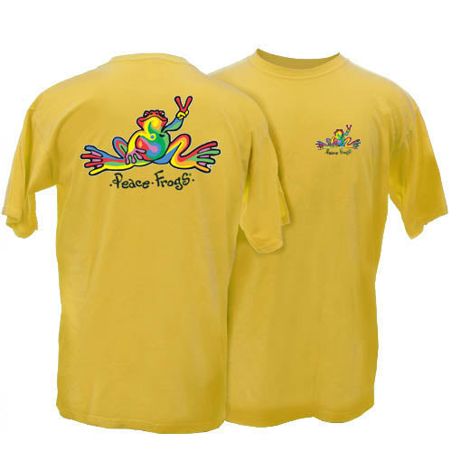 Peace Frogs Adult Retro Frog Short Sleeve T-Shirt