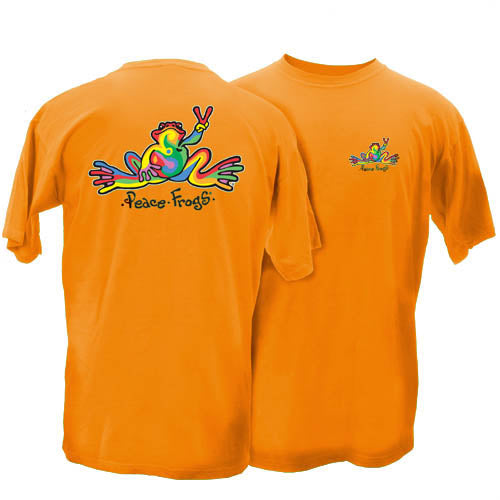 Peace Frogs Adult Retro Frog Short Sleeve T-Shirt