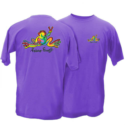 Peace Frogs Adult Retro Frog Short Sleeve T-Shirt