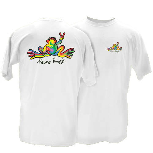 Peace Frogs Adult Retro Frog Short Sleeve T-Shirt