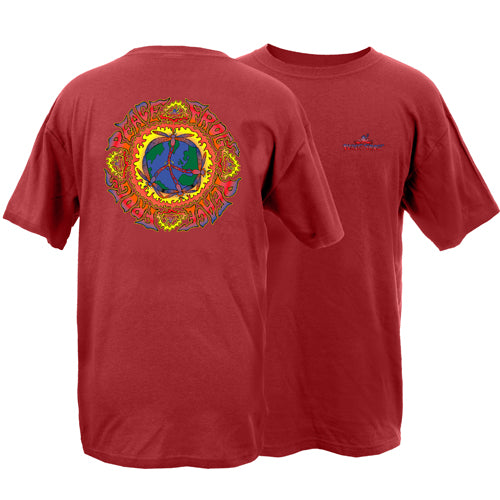 Peace Frogs Adult Fire Dragonfly Garment Dye Short Sleeve T-Shirt