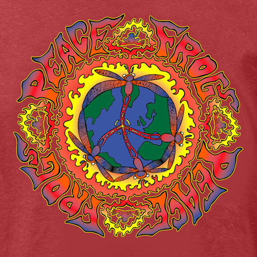 Peace Frogs Adult Fire Dragonfly Garment Dye Short Sleeve T-Shirt