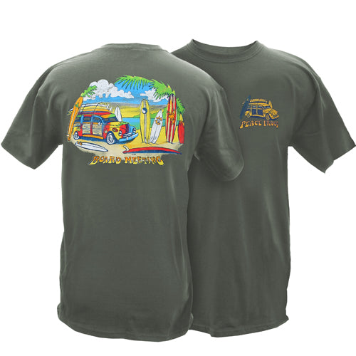 Peace Frogs Adult Board Meeting Garment Dye Short Sleeve T-Shirt
