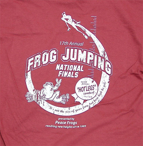 Peace Frogs Adult Cedar Frog Jumping Short Sleeve T-Shirt