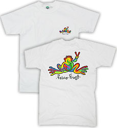 Peace Frogs Adult Retro Short Sleeve T-Shirt - Extended Sizes (2X-4X)