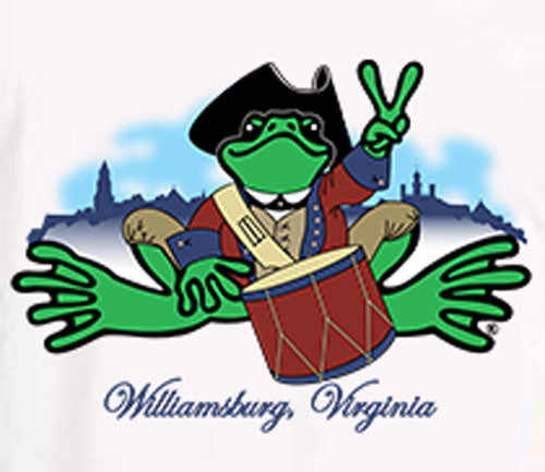 Peace Frogs Adult Williamsburg Colonial Frog Short Sleeve T-Shirt