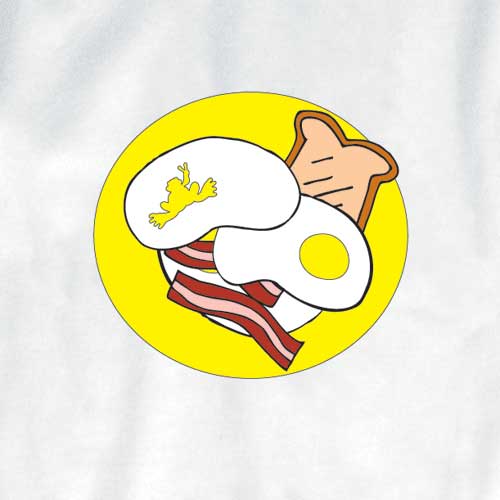 Peace Frogs Adult Breakfast Short Sleeve T-Shirt