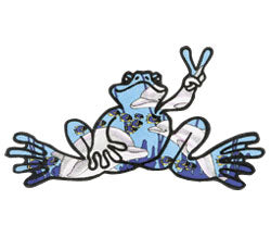 Peace Frogs Dolphin Sticker