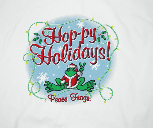 Peace Frogs Adult Hoppy Holidays Short Sleeve T-Shirt
