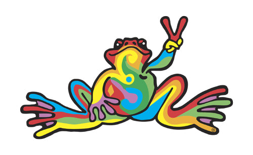 Peace Frogs Giant Retro Sticker