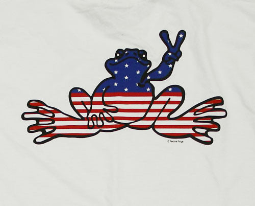 Peace Frogs American Adult Long Sleeve T-Shirt