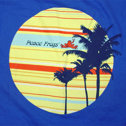 Peace Frogs Striped Sun Adult Long Sleeve T-Shirt