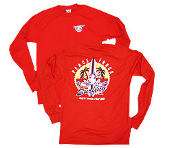 Peace Frogs Surfing Adult Long Sleeve T-Shirt