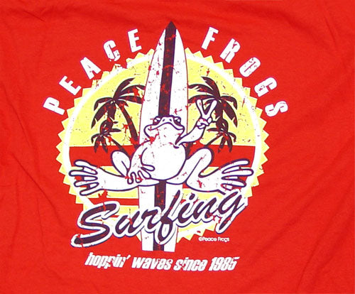 Peace Frogs Surfing Adult Long Sleeve T-Shirt
