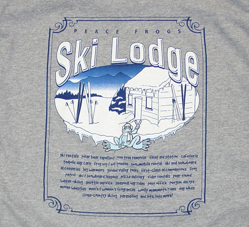 Peace Frogs Granite Ski Lodge Adult Long Sleeve T-Shirt