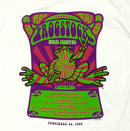 Peace Frogs Frogstock Adult Long Sleeve T-Shirt