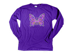 Peace Frogs Groovy Butterfly Adult Long Sleeve T-Shirt