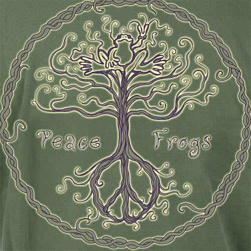 Peace Frogs Wild Tree Adult Long Sleeve T-Shirt