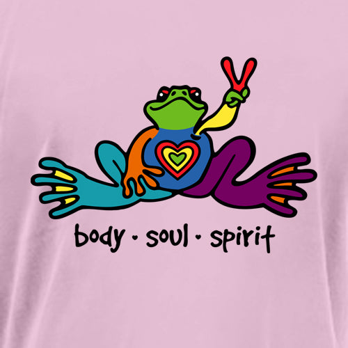 Peace Frogs Body Soul Spirit Adult Long Sleeve T-Shirt