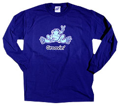 Peace Frogs Groovin Adult Long Sleeve T-Shirt