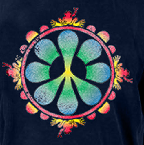 Peace Frogs Peace Flower Adult Long Sleeve T-Shirt