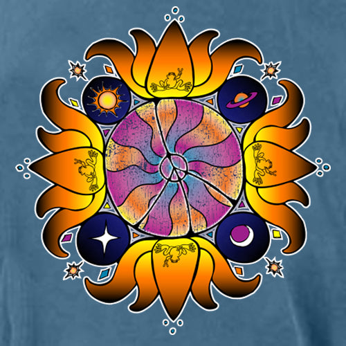 Peace Frogs Crazy Lotus Adult Long Sleeve T-Shirt