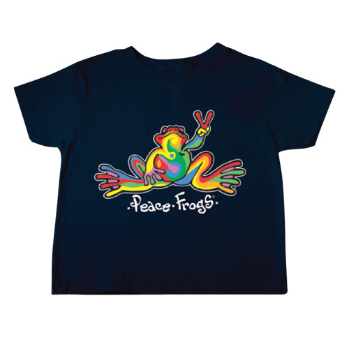 Peace Frogs Retro Toddler Short Sleeve T-Shirt