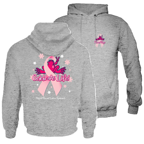 Peace Frogs Celebrate Life Printed Adult Hooded Pullover Sweatshirt