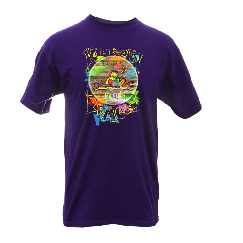 Peace Frogs Adult Retro Knows Peace Short Sleeve T-Shirt