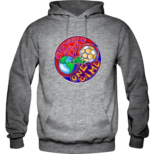 Peace Frogs One World Printed Adult Hooded Pullover Sweatshirt