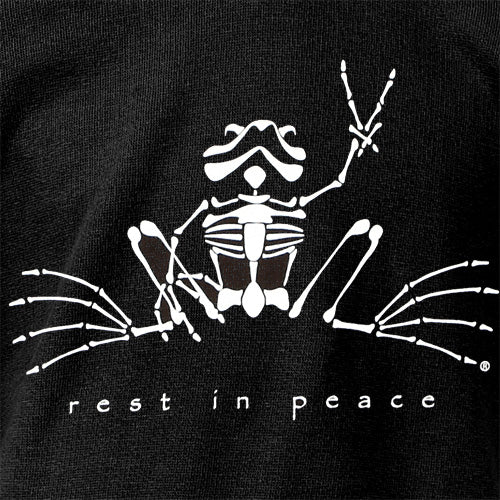 Peace Frogs Rest In Peace Printed Youth Hooded Pullover Sweatshirt