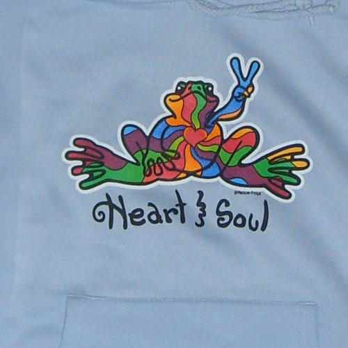Peace Frogs Junior Heart And Soul Printed Hooded Pullover Sweatshirt
