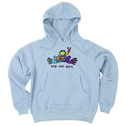 Peace Frogs Body Soul Spirit Printed Adult Hooded Pullover Sweatshirt
