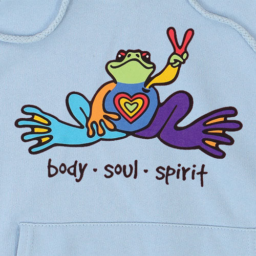 Peace Frogs Body Soul Spirit Printed Adult Hooded Pullover Sweatshirt