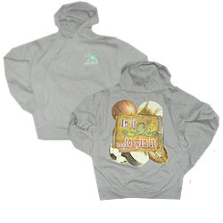 Peace Frogs In It To Win It Printed Adult Hooded Pullover Sweatshirt