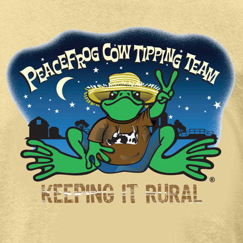 Peace Frogs Adult Cow Tippin Short Sleeve T-Shirt