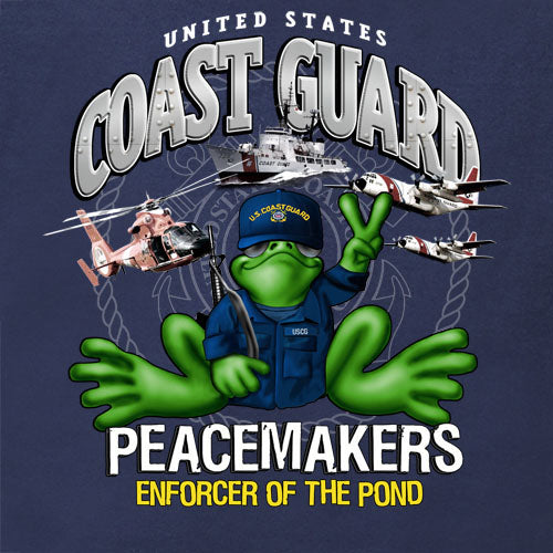Peace Frogs US Coast Guard Short Sleeve Kids T-Shirt