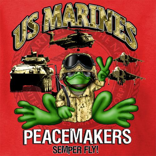 Peace Frogs US Marine Short Sleeve Kids T-Shirt