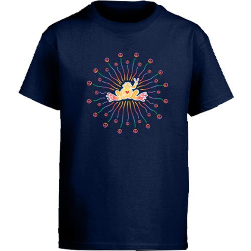 Peace Frogs Radiate Short Sleeve Kids T-Shirt