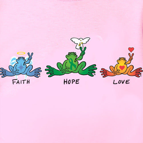 Peace Frogs Faith Hope Love Short Sleeve Kids T-Shirt