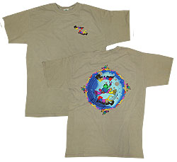 Peace Frogs Adult New Age Garment Dye Short Sleeve T-Shirt