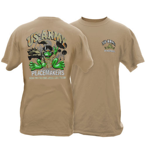 Peace Frogs Adult US Army Short Sleeve T-Shirt