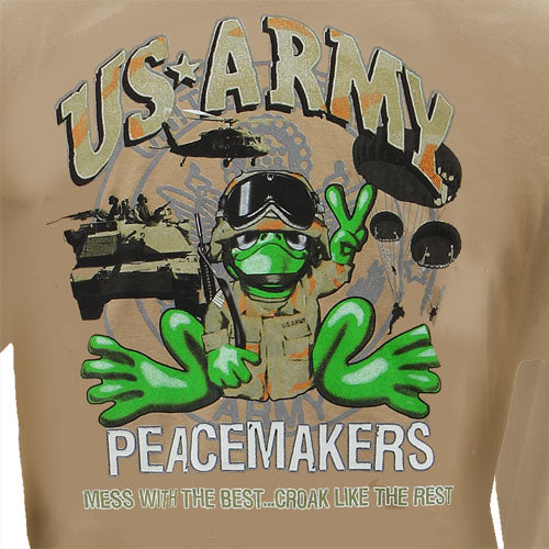 Peace Frogs Adult US Army Short Sleeve T-Shirt