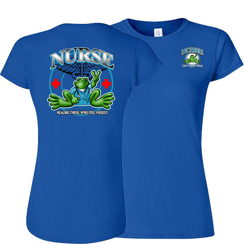 Peace Frogs Ladies Nurse Frog Short Sleeve T-Shirt - view 2