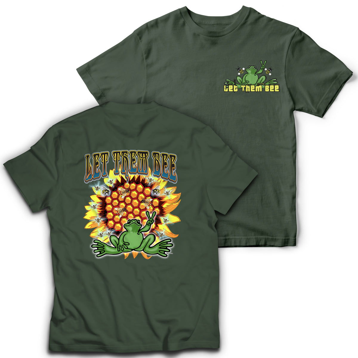 Peace Frogs Let Them Bee Frog Short Sleeve T-Shirt - view 2