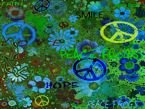 Easy Being Green - Peace Frogs Free Wallpaper Download, FREE! Wallpaper  Downloads: Peace Frogs
