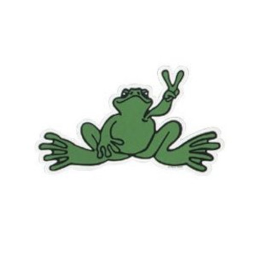 Peace Frogs Giant Green Frog Sticker, Stickers: Peace Frogs