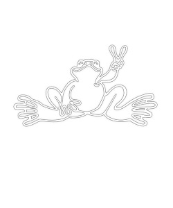 Peace Frog Sticker Clear