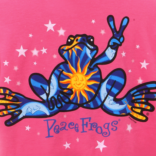 Peace Frogs Adult Night and Day Short Sleeve T-Shirt
